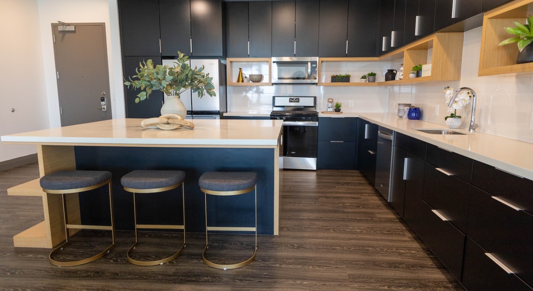 Well-lit kitchen with ample counter space